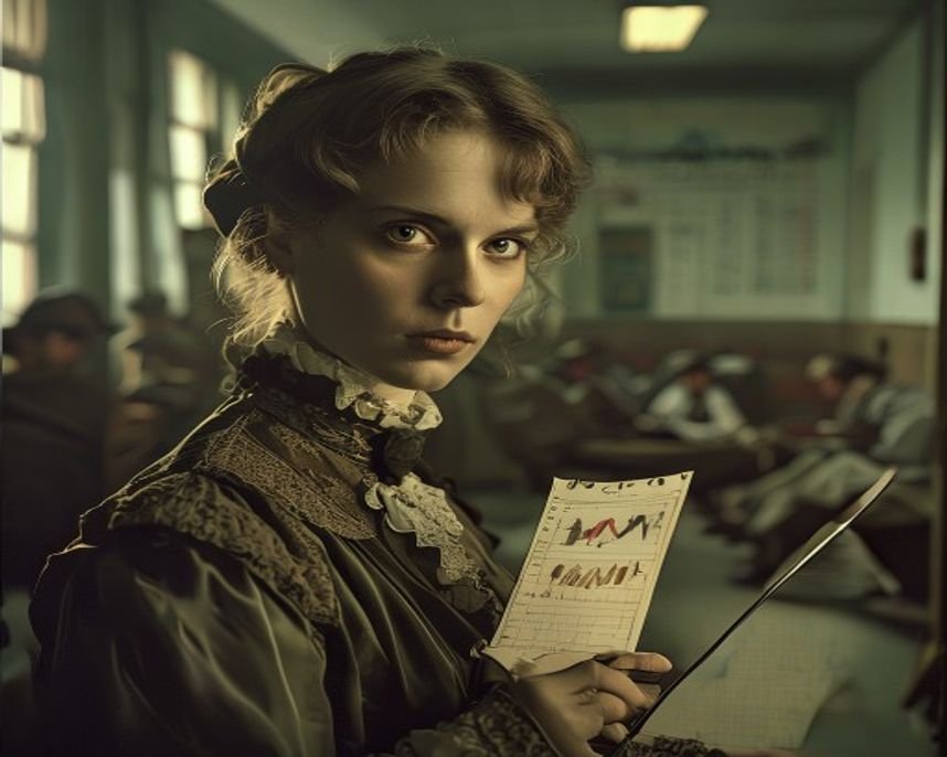 Imagem gerada por IA representando Florence Nightingale: Além da Enfermagem, uma Pioneira da Estatística