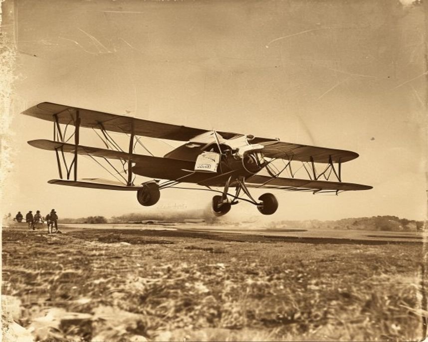 Imagem gerada por IA representando Asas da Comunicação: O Início do Correio Aéreo nos EUA