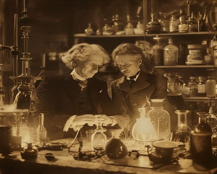 Imagem gerada por IA representando A Mente Radiante: O Legado Científico de Pierre Curie