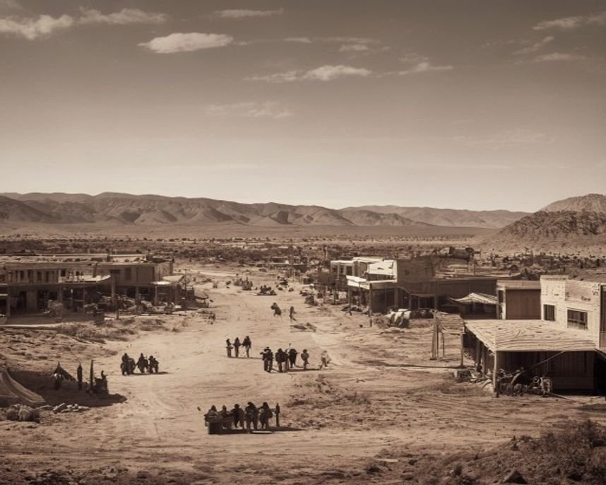 Imagem gerada por IA representando Oásis no Deserto: A Fundação de Las Vegas